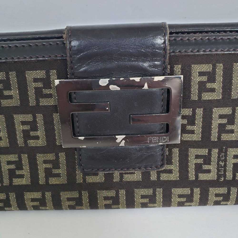 Fendi Zucca Vintage Wallet Canvas Leather Wallet … - image 2