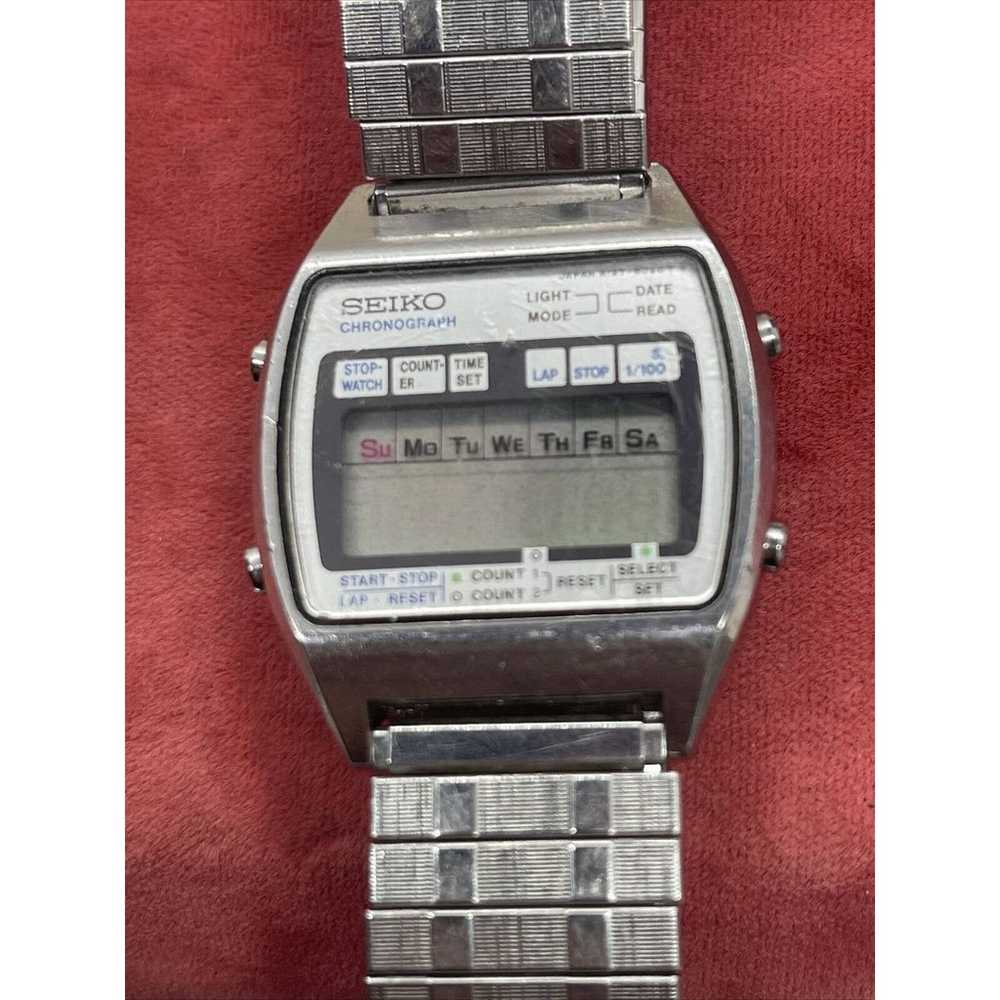 Seiko A127-5029 Vintage chronograph watch LCD dig… - image 5