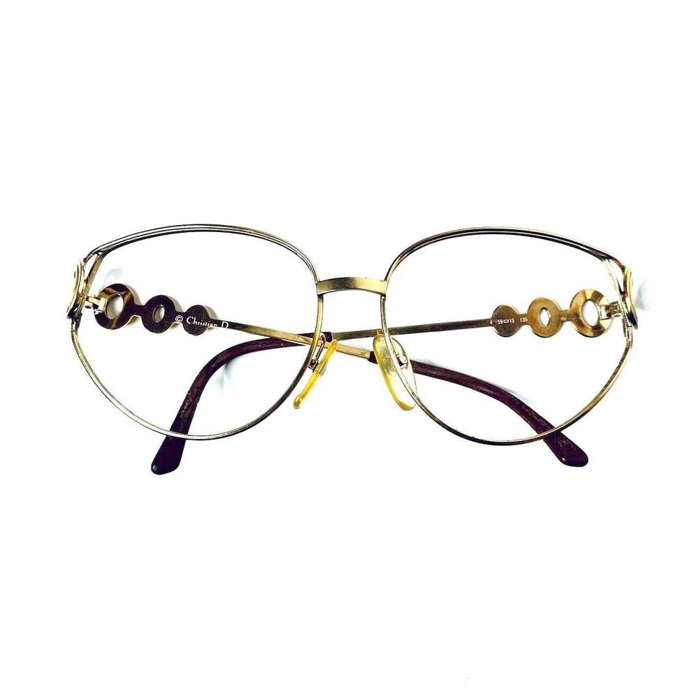 VTG Christian Dior Gold Metal Glasses - image 6