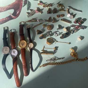 Large lot of all men’s vintage jewelry