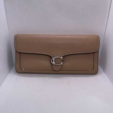 Coach Leather Tabby Long Taupe Wallet