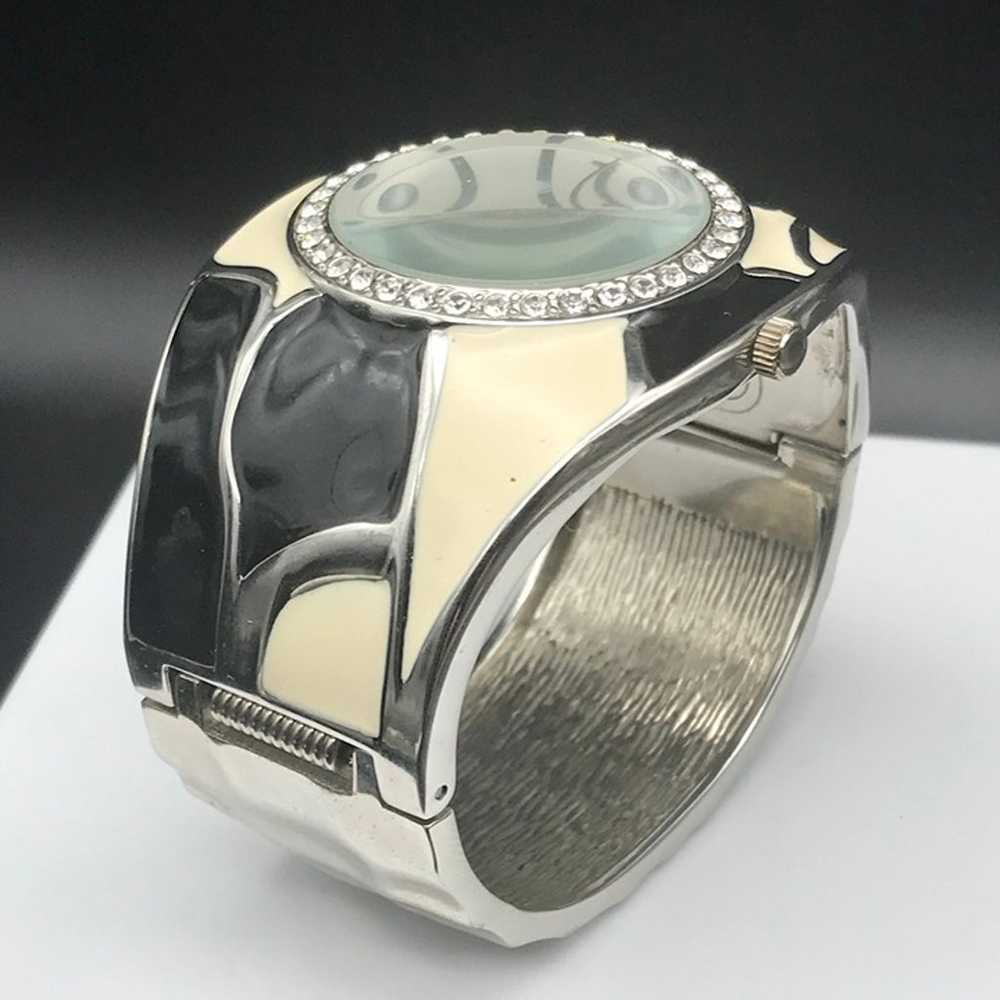 Vintage Geneva Platinum Watch 6964 Cow Cuff Brace… - image 8