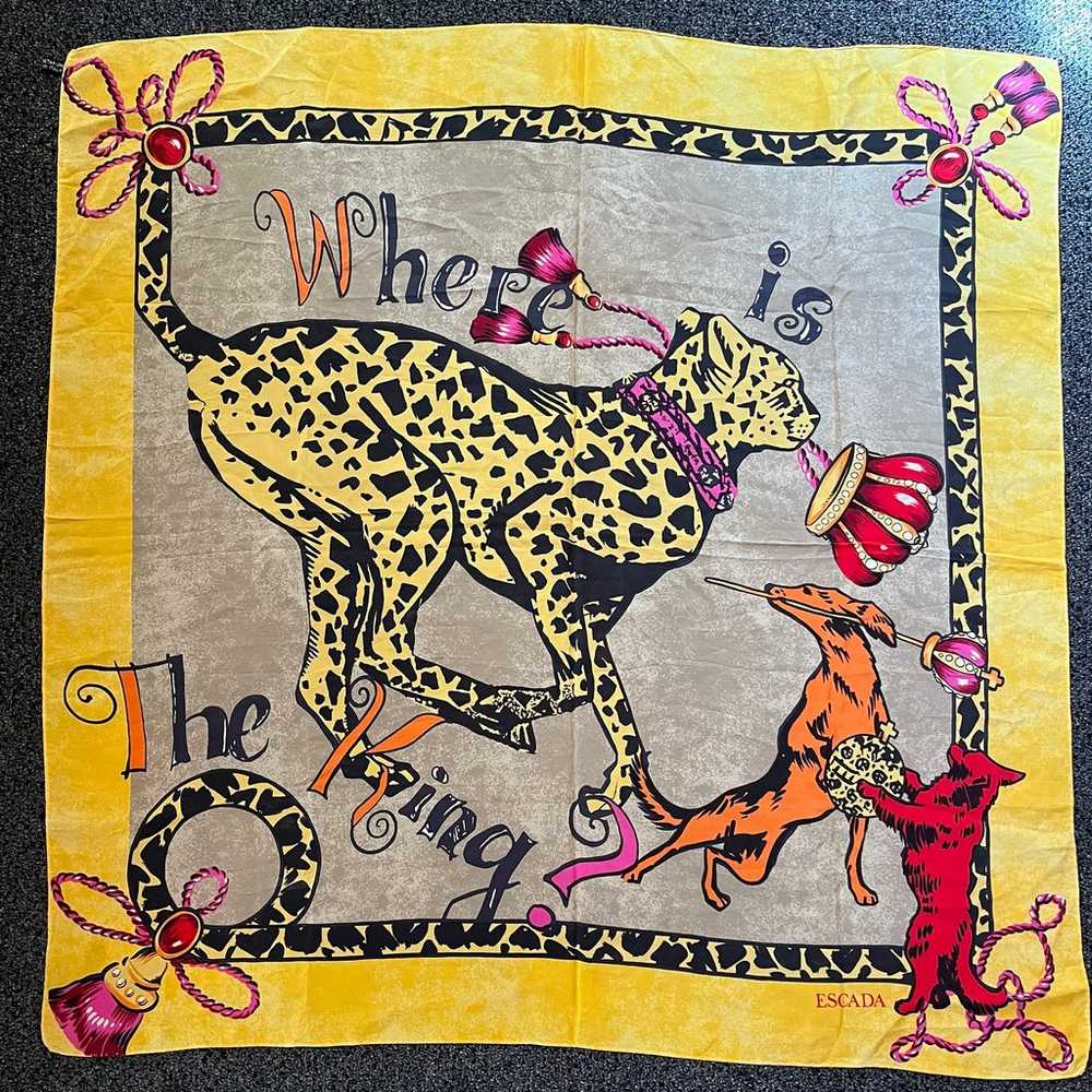 Vintage Escada Cheetah Dog “ Where is the  King” … - image 1