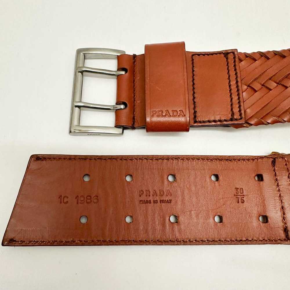 Prada Women's Mesh Leather Belt 1C 1986 Vintage - image 5