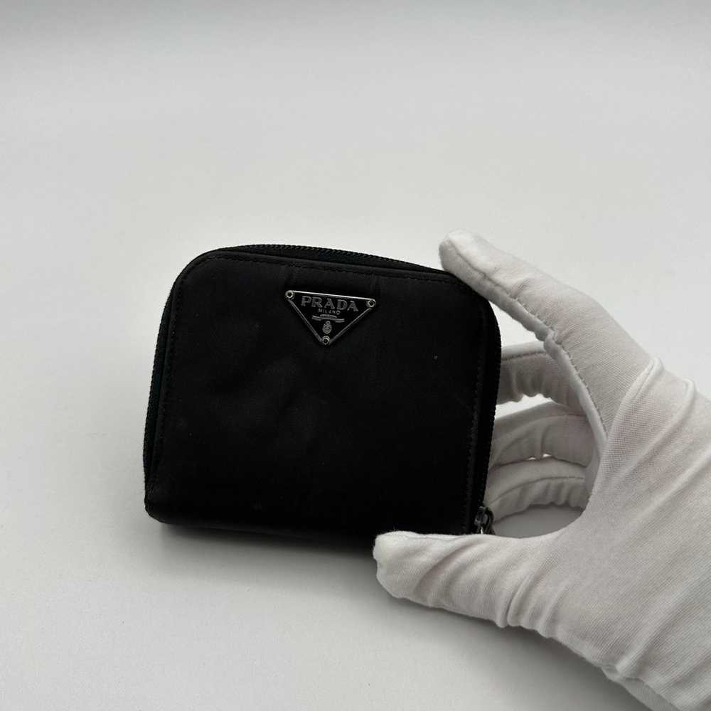 Prada Compact Nylon Zip Around Wallet - image 1