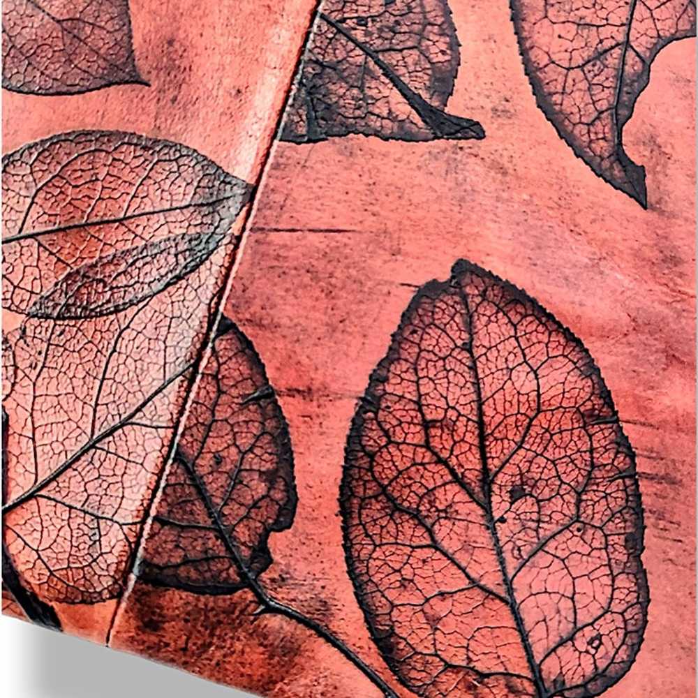 CL Whitening vintage 90's handmade leaf leather t… - image 6