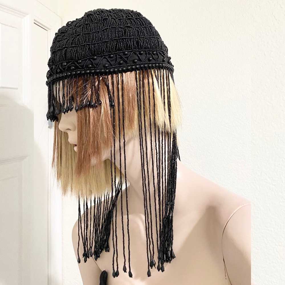 Vintage Fully Beaded Fringe Couture Deco Flapper … - image 4