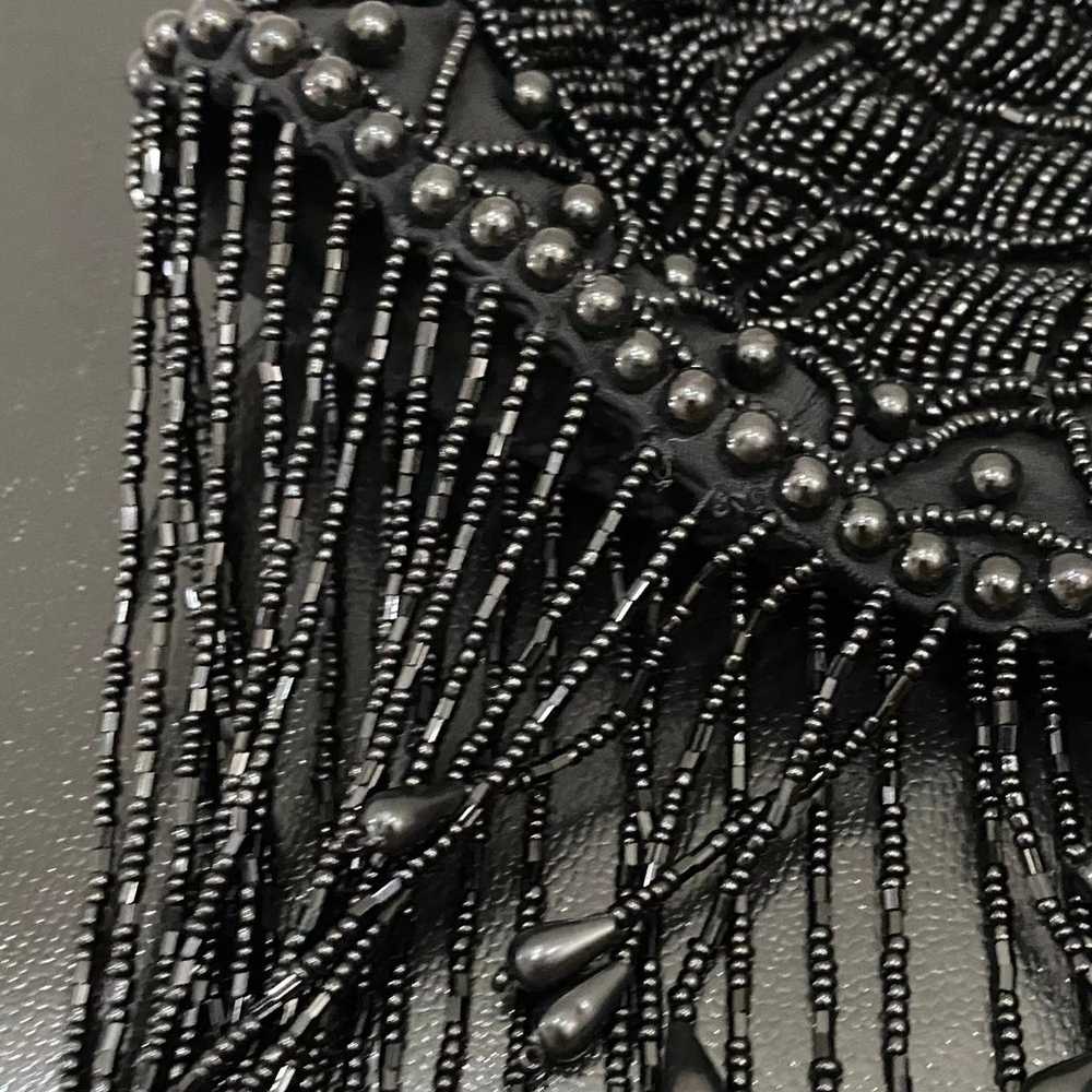 Vintage Fully Beaded Fringe Couture Deco Flapper … - image 9