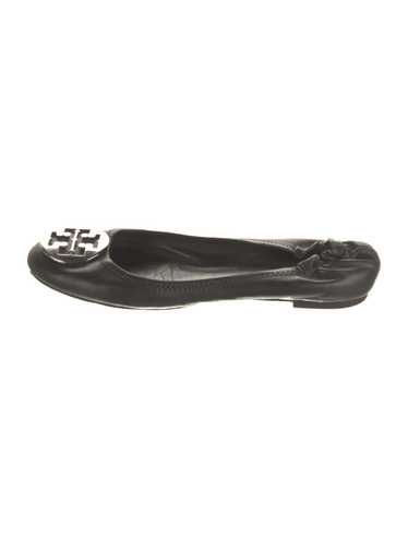 Tory Burch Leather Ballet Flats Black Round-Toes - image 1