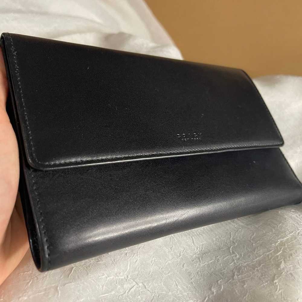 COACH Vintage Travel Wallet - SILVER/BLACK - RARE - image 1