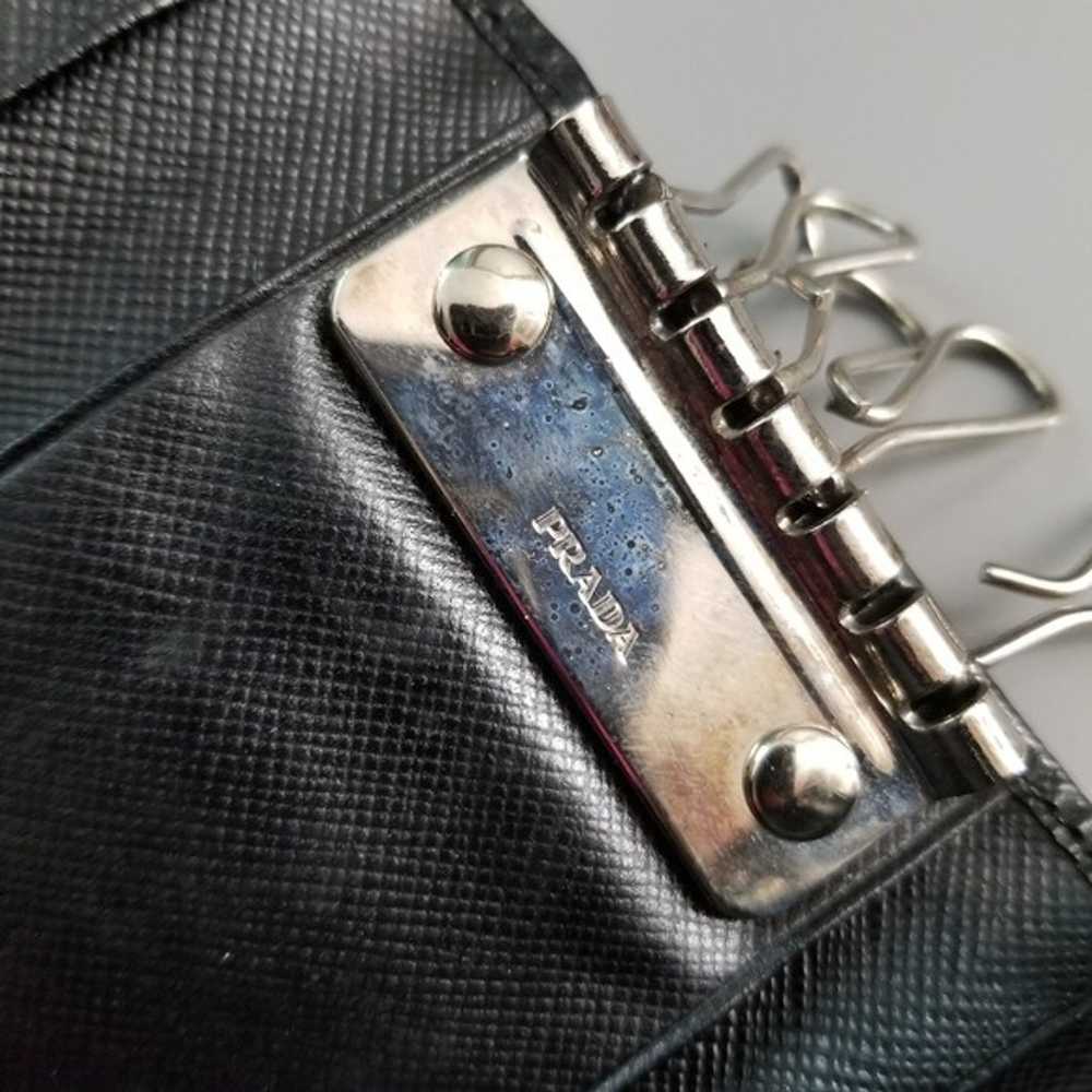 PRADA Black Key Chain Holder Wallet - image 10