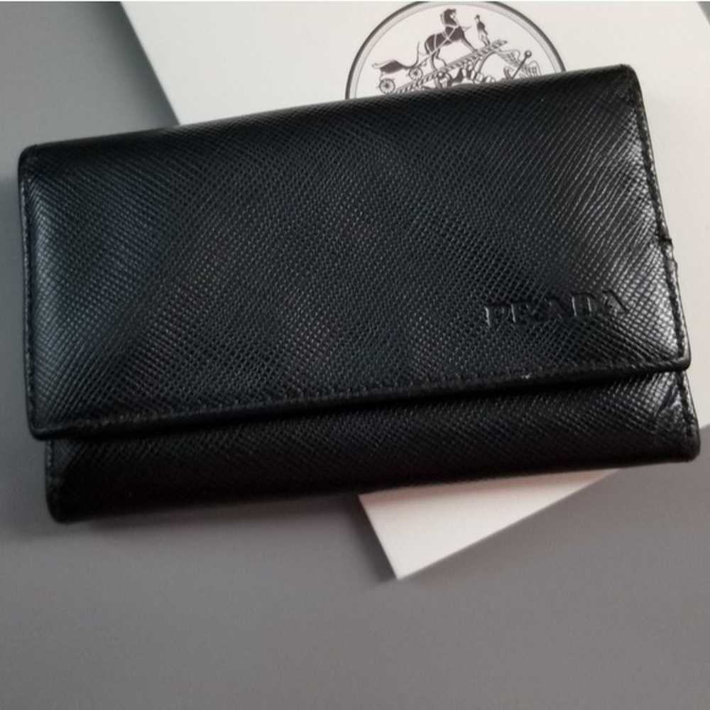 PRADA Black Key Chain Holder Wallet - image 3