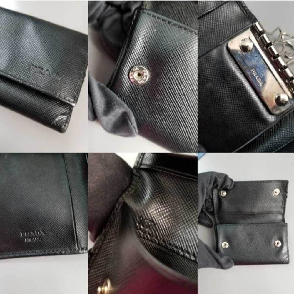 PRADA Black Key Chain Holder Wallet - image 6