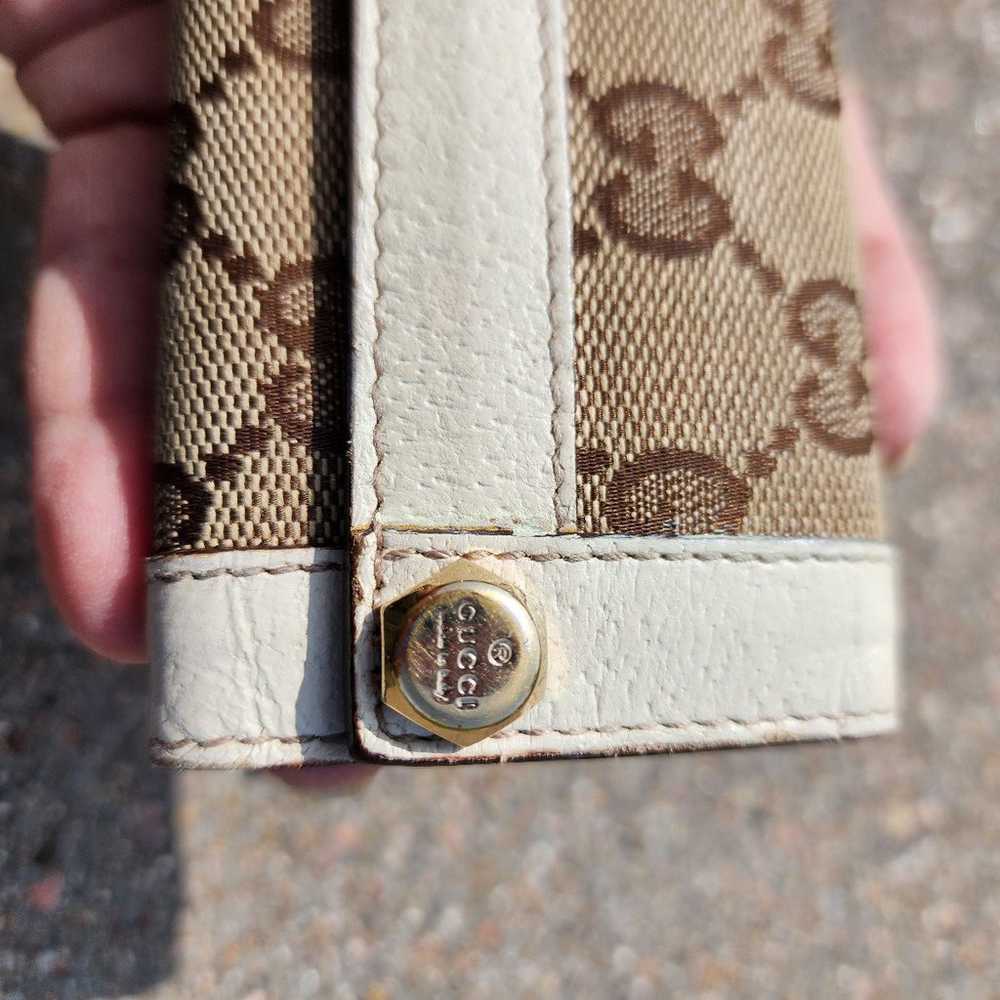 Gucci key holder Vintage with G logos white and b… - image 3