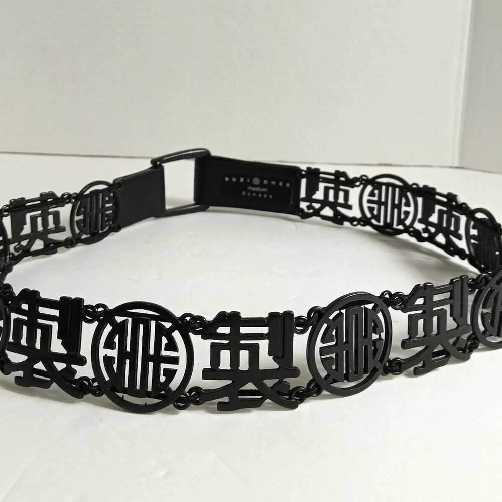 Suzi Roher Canada Designer Black Metal leather As… - image 3