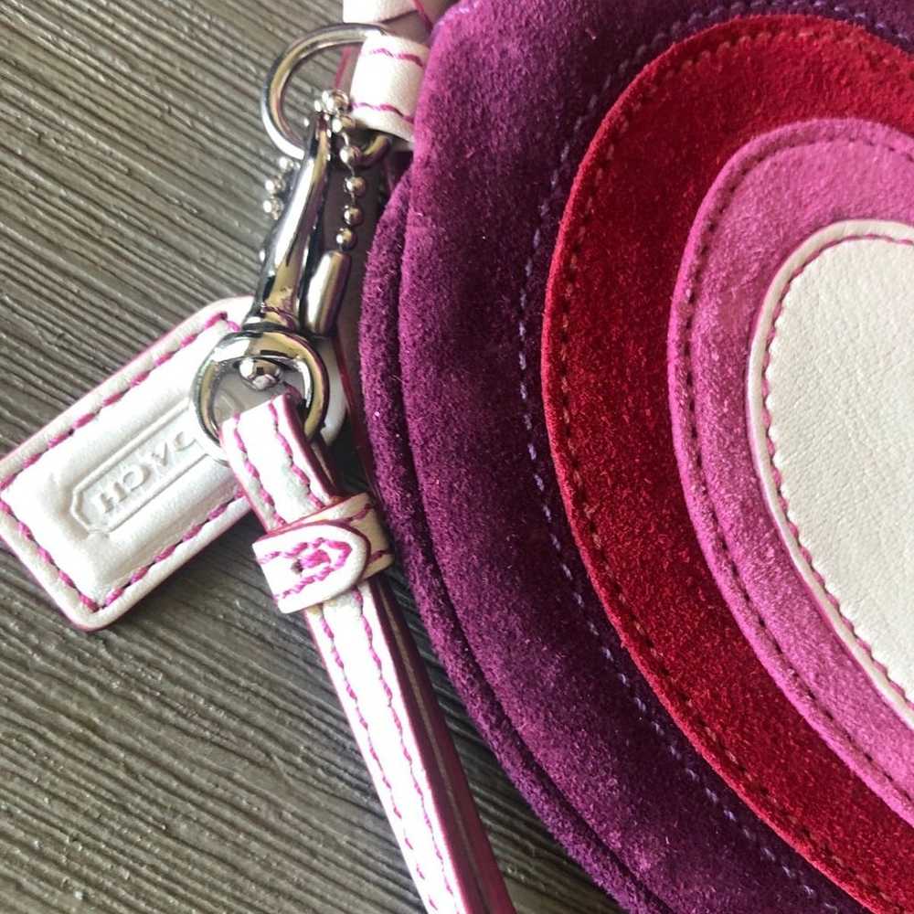 COACH Y2K Vintage Valentines pink red purple Sued… - image 2