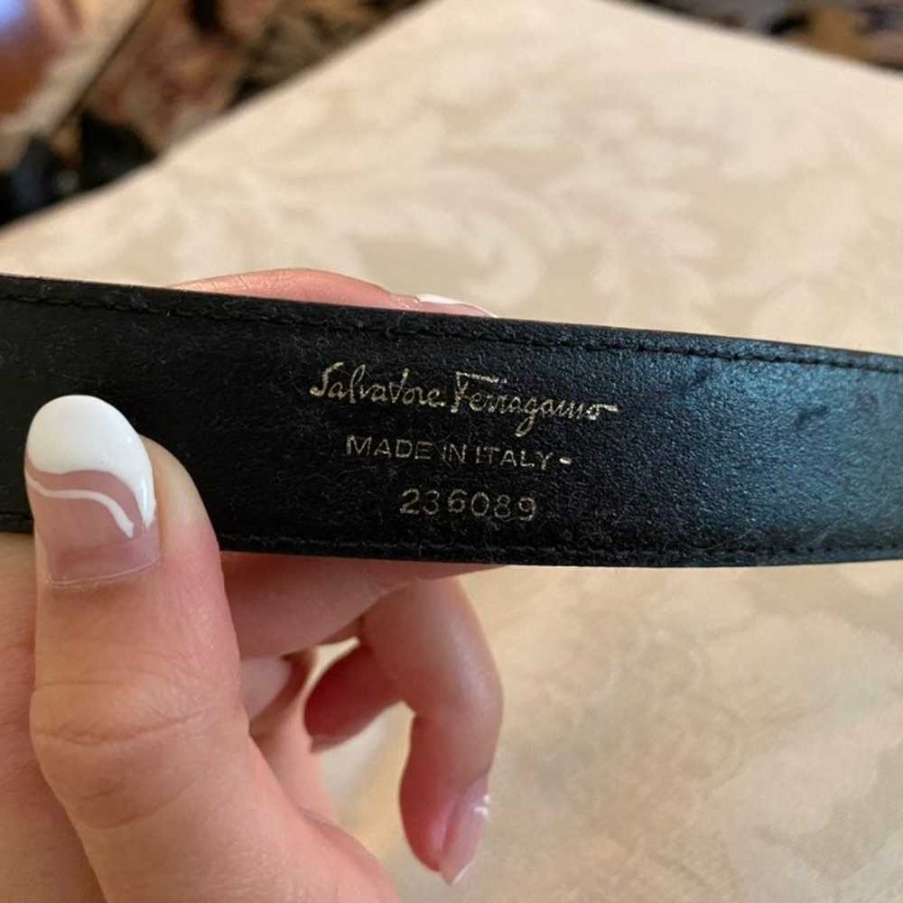 VINTAGE Salvatore Ferragamo Black Belt - image 5