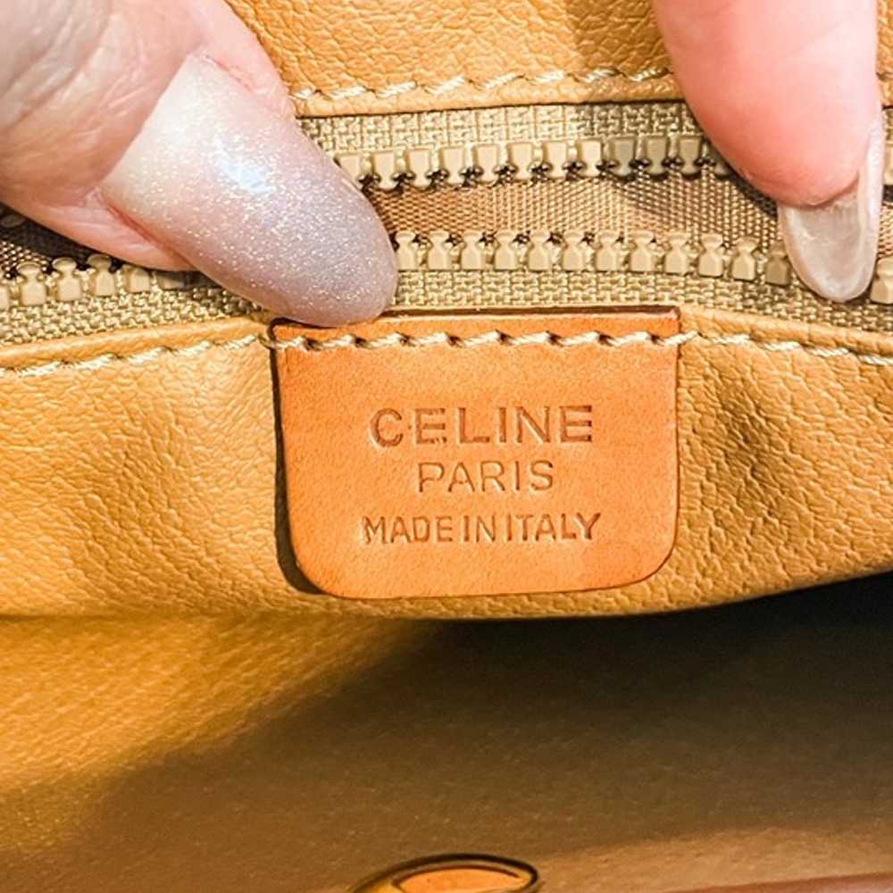 Celine Vintage Macadam Beige Leather Clutch Wrist… - image 7