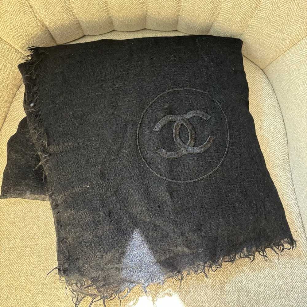 CHANEL Silk Cashmere Scarf - image 1