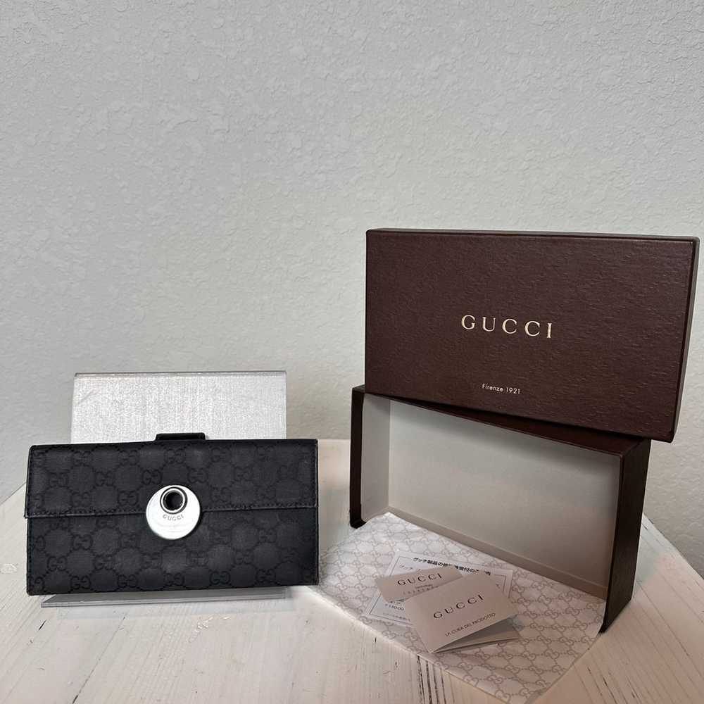 Gucci Monogram Eclipse Continental Wallet - image 1