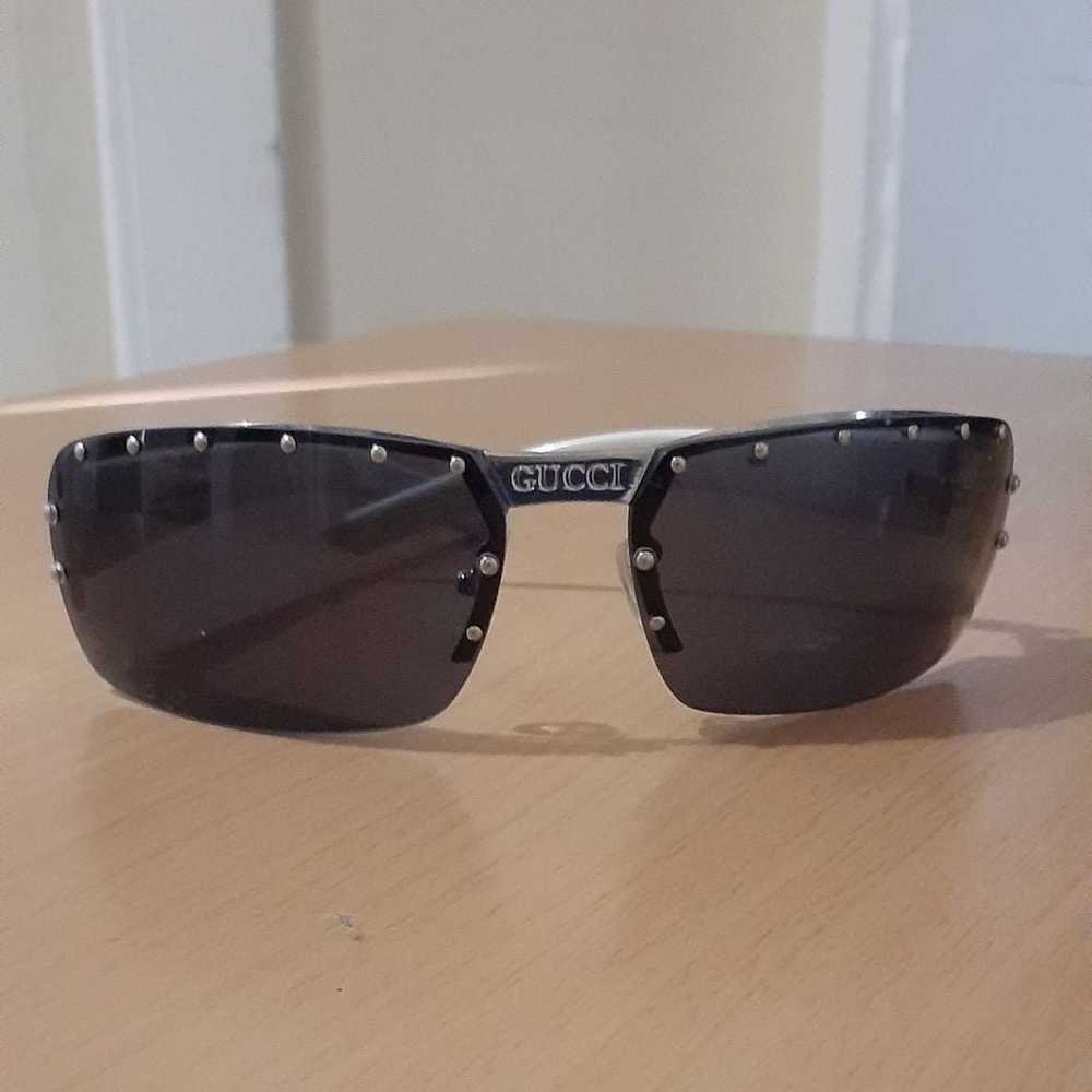 GUCCI VINTAGE SHIELD SUNGLASSES - image 11