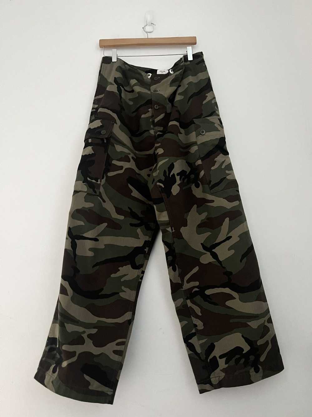 Celine Celine Baggy Camo Cargo Pants - image 1