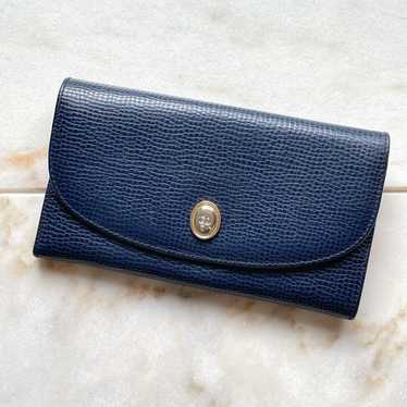 Christian Dior Navy Leather Long Wallet. - image 1