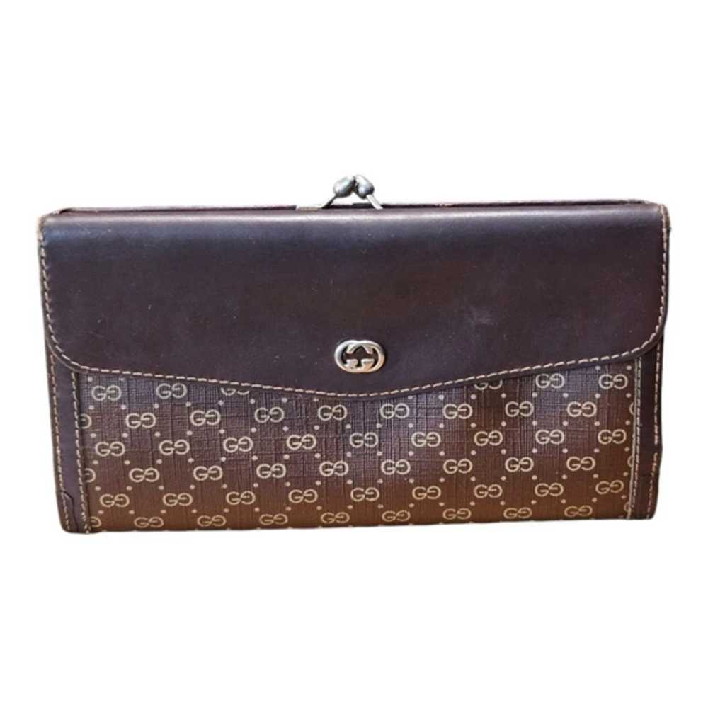 Gucci Vintage Brown Beige Wallet - image 5