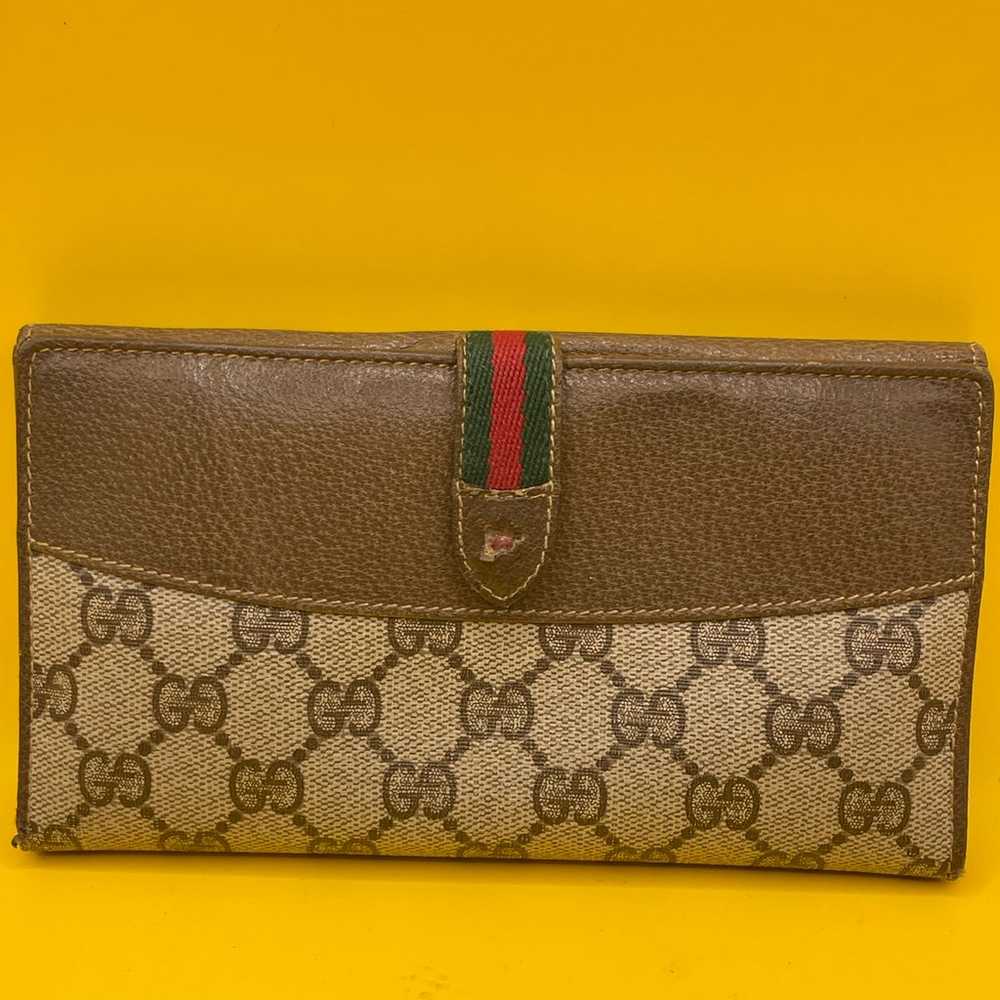 Gucci monogram vintage wallet - image 3