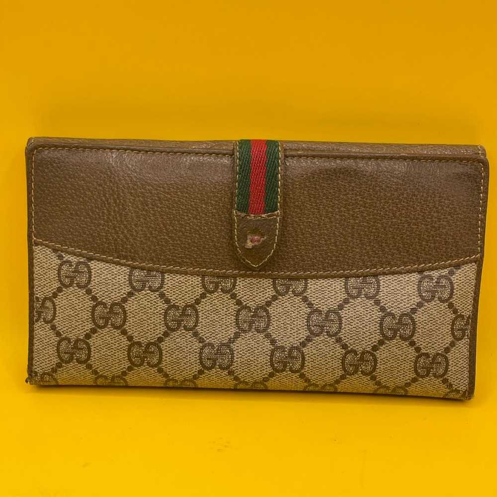 Gucci monogram vintage wallet - image 6