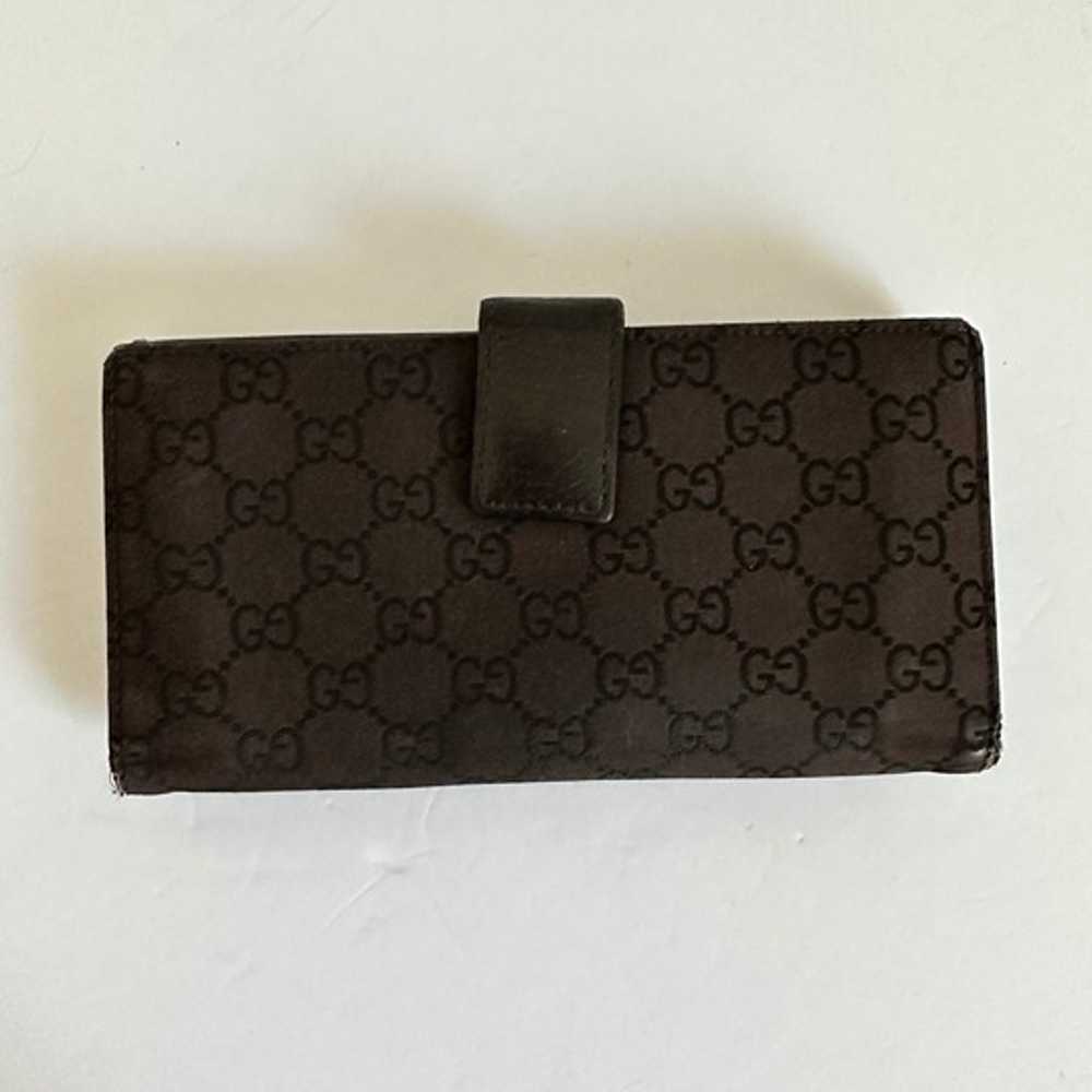 AUTHENTIC GUCCI SIGNATURE LOGO LONG WALLET VINTAG… - image 3