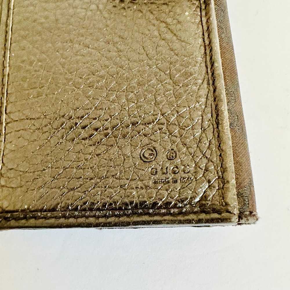 AUTHENTIC GUCCI SIGNATURE LOGO LONG WALLET VINTAG… - image 9