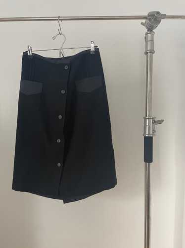 Dries Van Noten black wool skirt with buttons - image 1