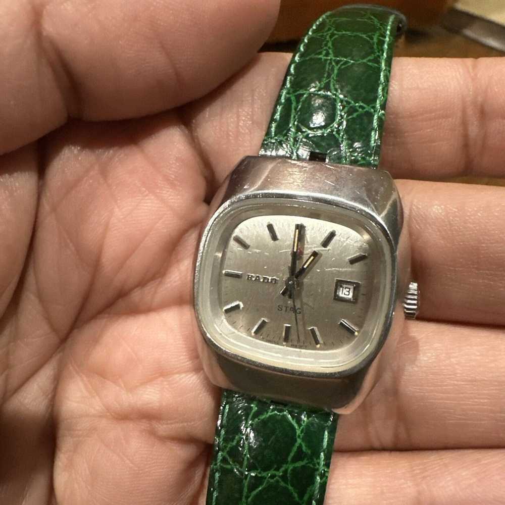 *Works* VINTAGE RADO STAG SWISS W/ DATE WOMENS AU… - image 12