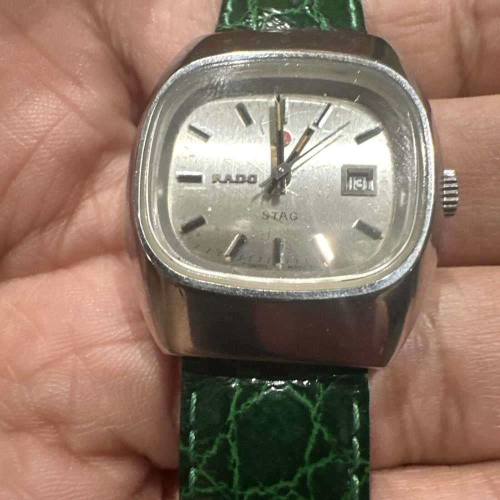 *Works* VINTAGE RADO STAG SWISS W/ DATE WOMENS AU… - image 2