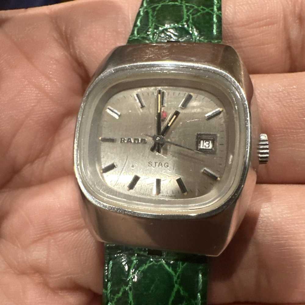 *Works* VINTAGE RADO STAG SWISS W/ DATE WOMENS AU… - image 3