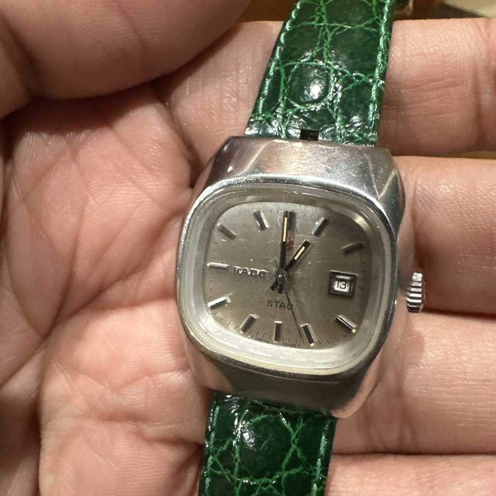 *Works* VINTAGE RADO STAG SWISS W/ DATE WOMENS AU… - image 7