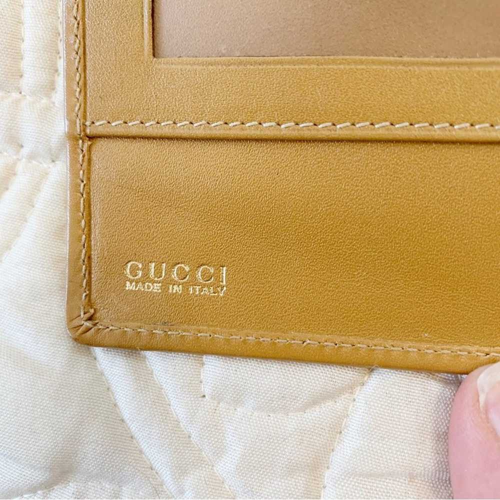 VTG Gucci GG Canvas Camel Leather Long Tri-Fold B… - image 3