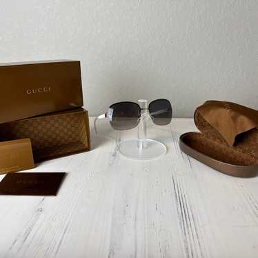 Gucci Rhinestone Sherry Line Rimless Sunglasses