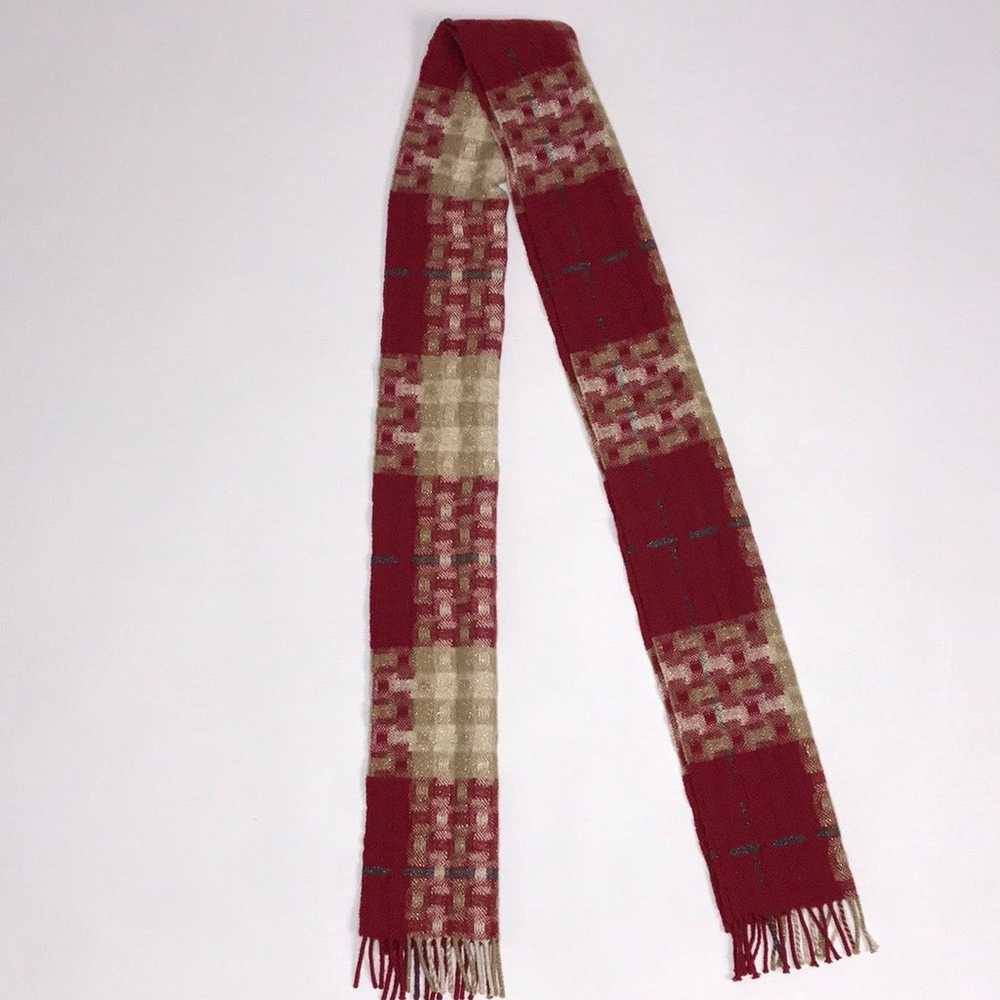 Vintage Burberry fringe Scarf Muffler - image 2