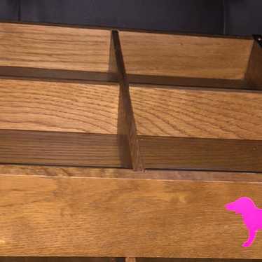 VICTORIA'S SECRET PINK VINTAGE WOODEN TRAY BIN