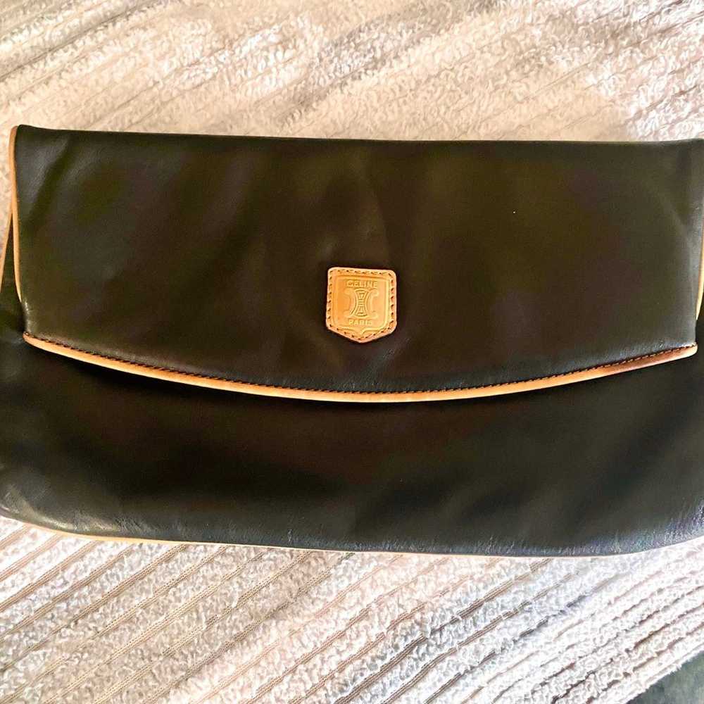 Beautiful Black Leather Celine Clutch - image 1