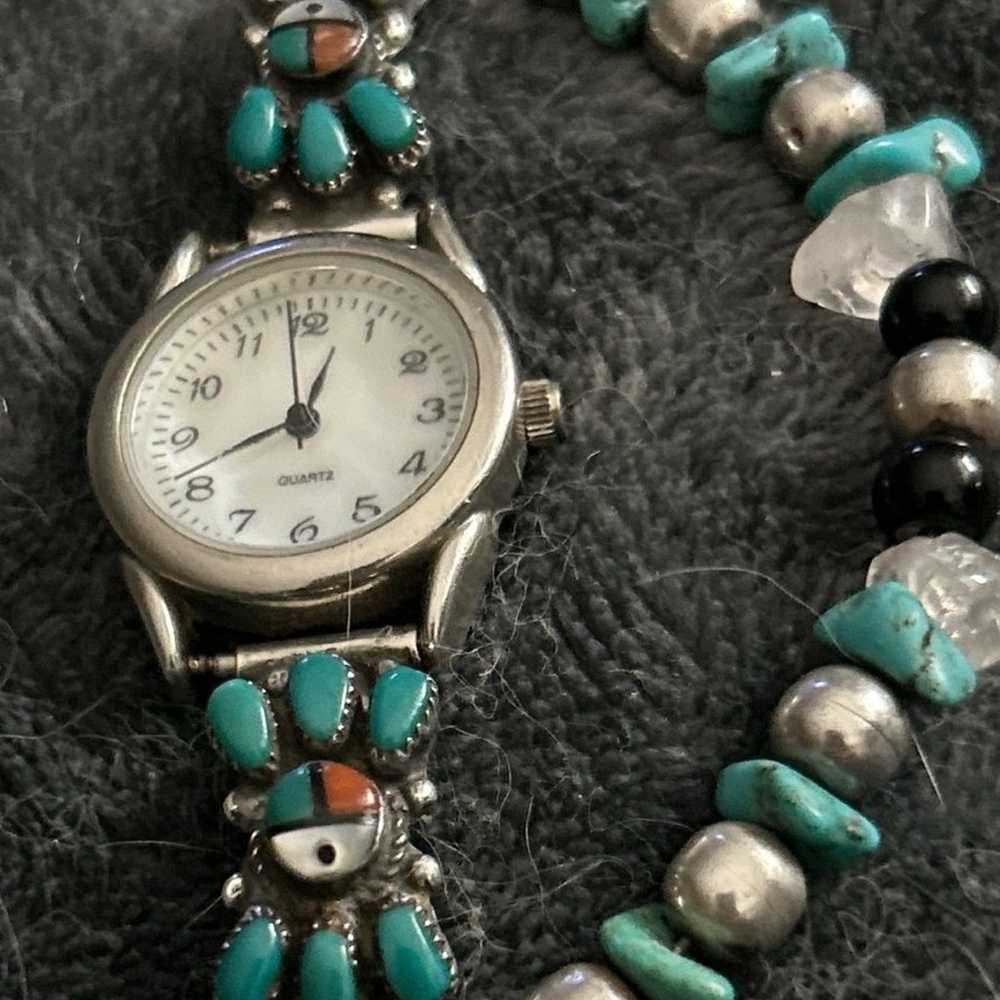 Navajo artist E. A. Zunie Watch 7-7.5” Vintage ne… - image 5