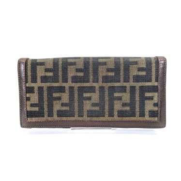 Authentic FENDI Zucca Brown Leather Wallet