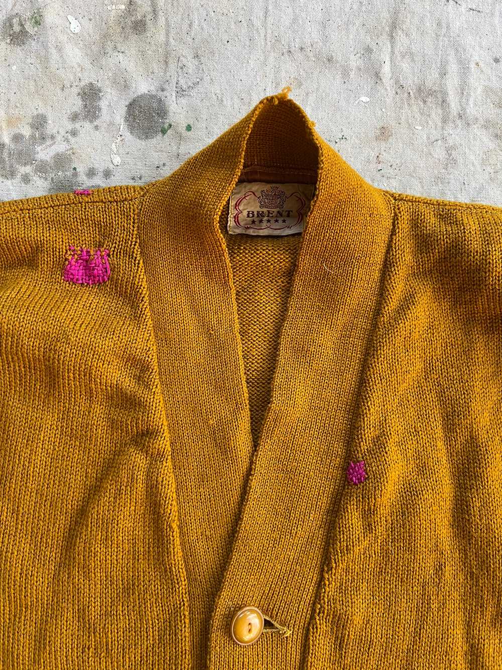 60’s darned wool cardigan - image 3