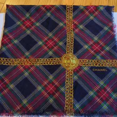 Chanel Wool Scarf Vintage Scarf Silk Cashmere Rare