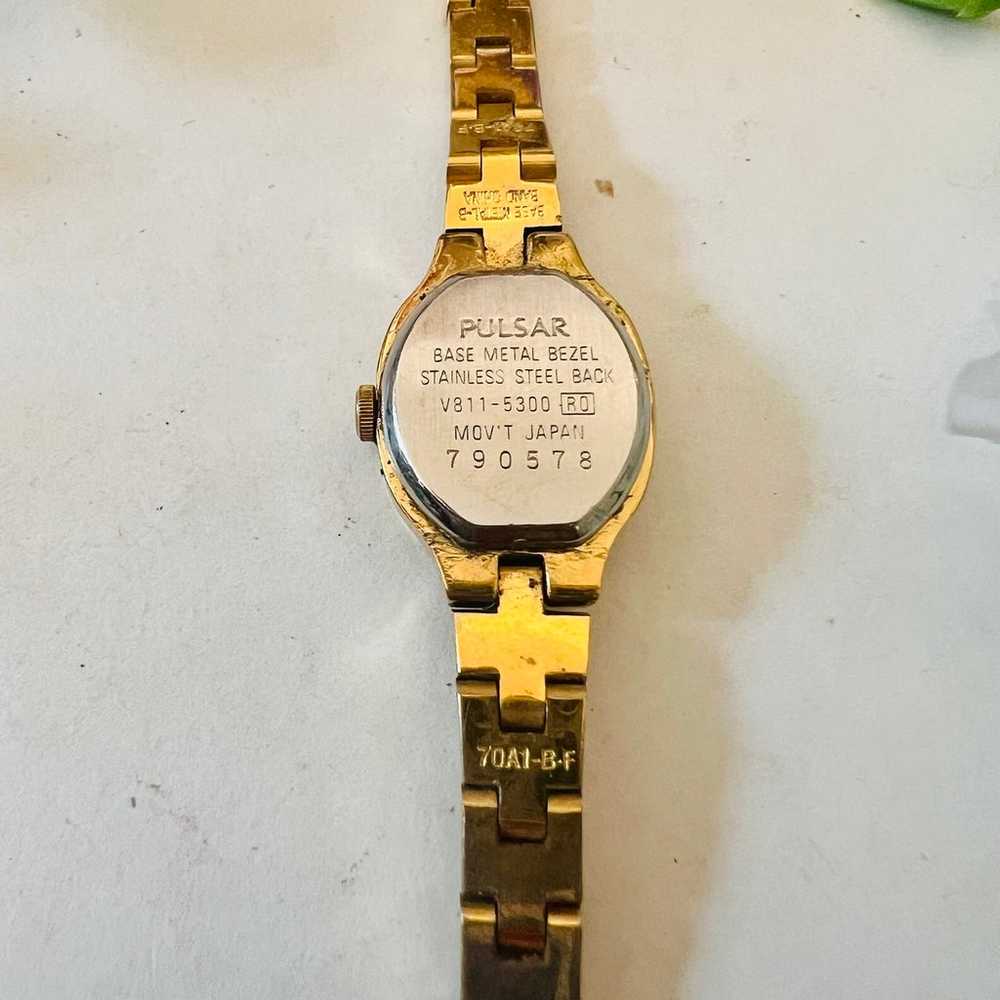 Vintage Dainty Gold Pulsar Watch - image 10