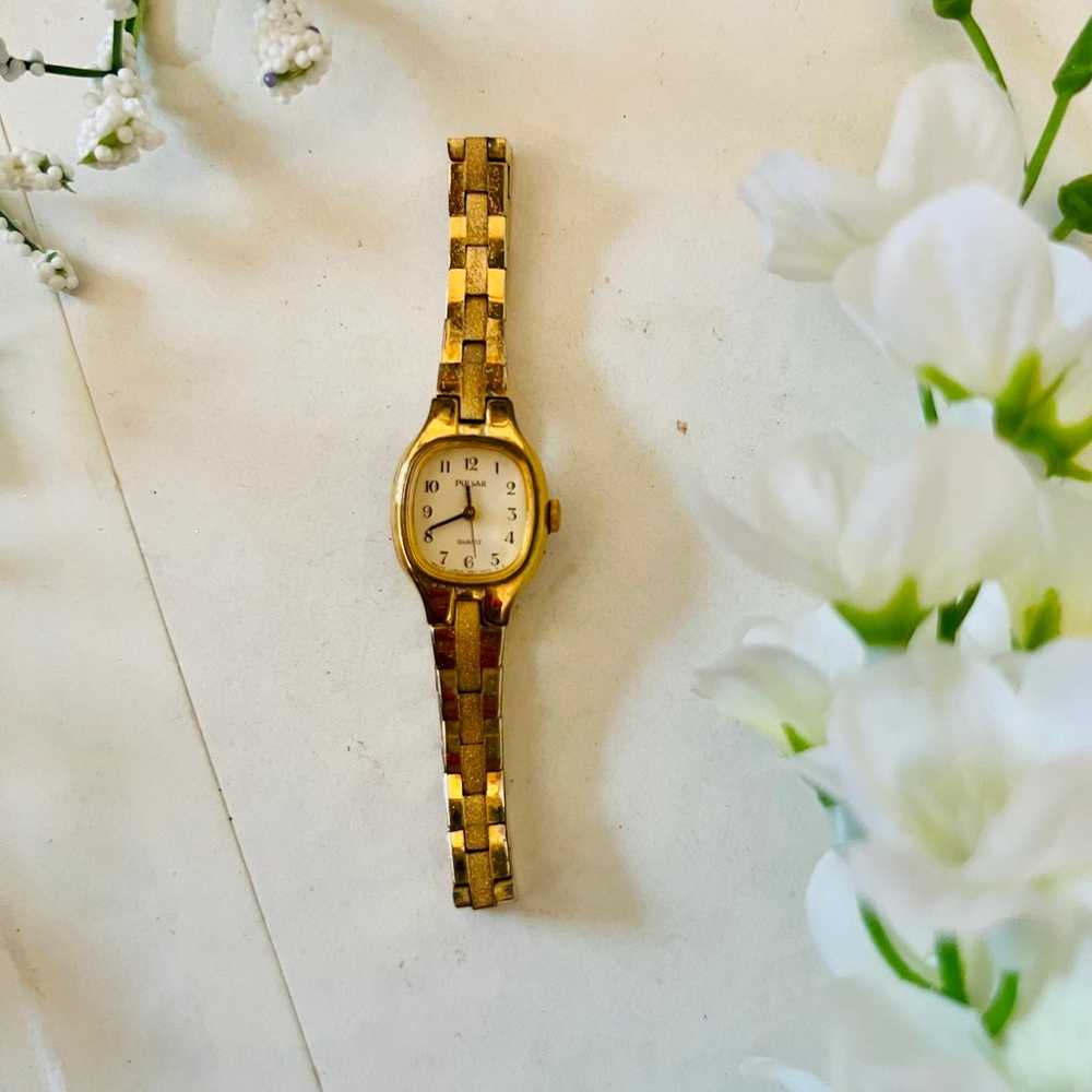 Vintage Dainty Gold Pulsar Watch - image 4