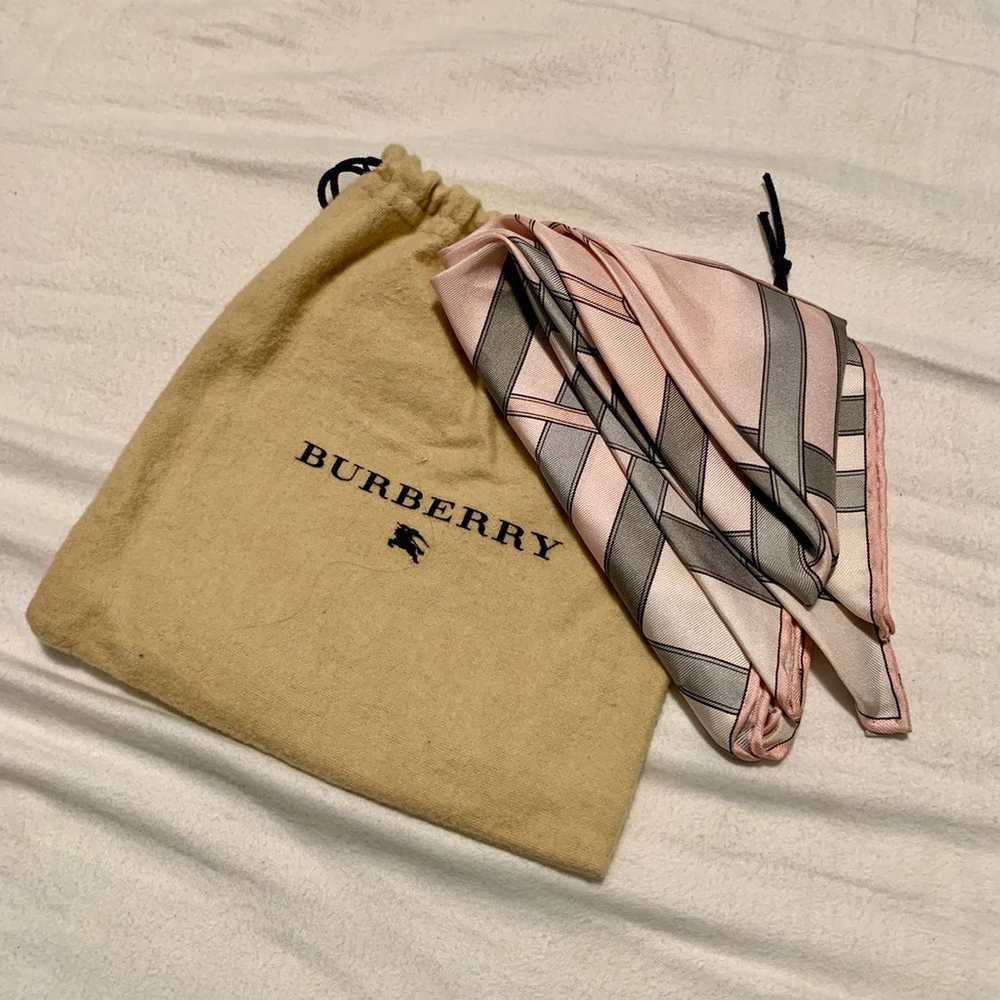 EUC Burberry Silk Scarf - image 5