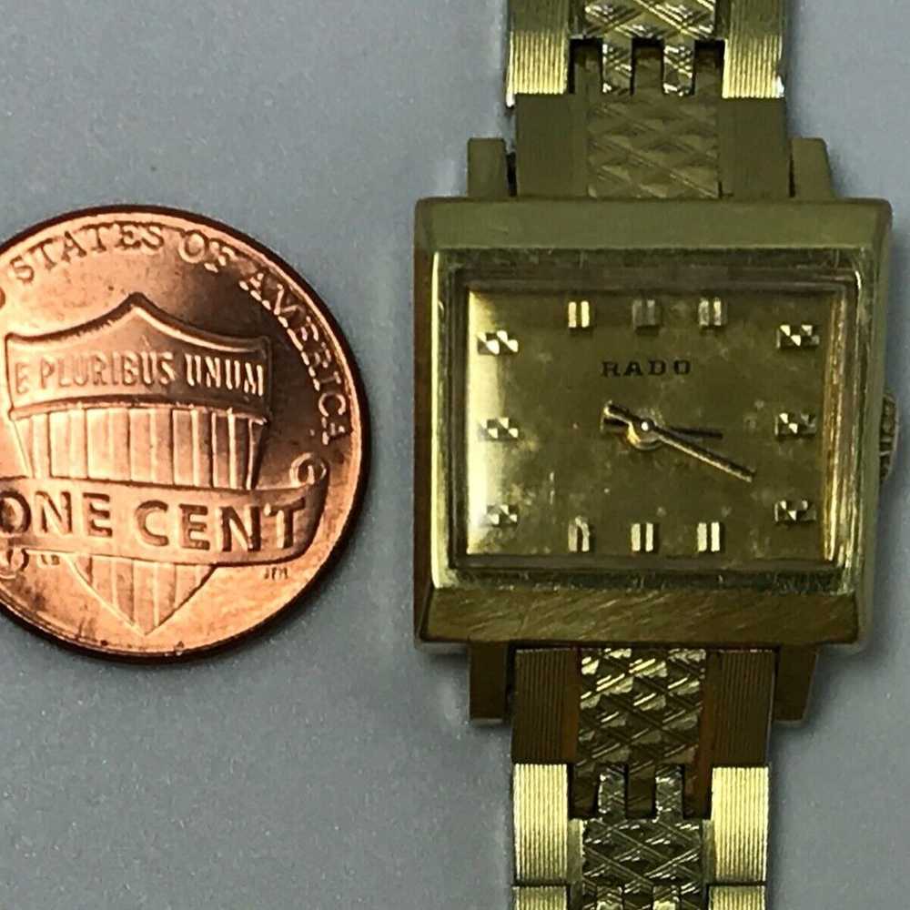 UNIQUE LADIES VINTAGE 70'S GOLD RADO MANHATTAN ME… - image 12